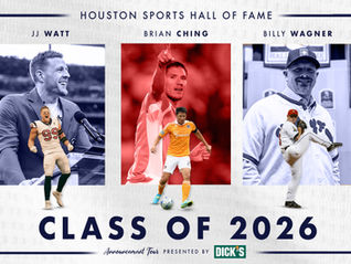 Sports Authority Foundation to Induct Brian Ching, Billy Wagner, and JJ Watt into Houston Sports Hall of Fame on October 13