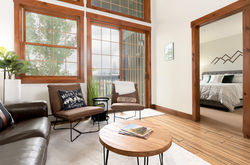 Living space and patio entrance