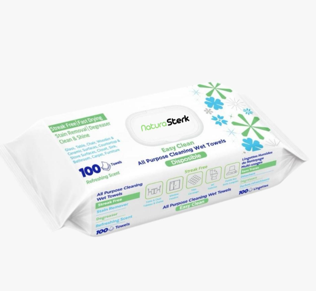 NaturaSterk Easy Clean Allzweck-Reinigungstücher, 100 Stück, 780 g