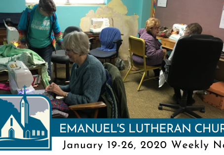 January 19-26, 2020 Weekly News