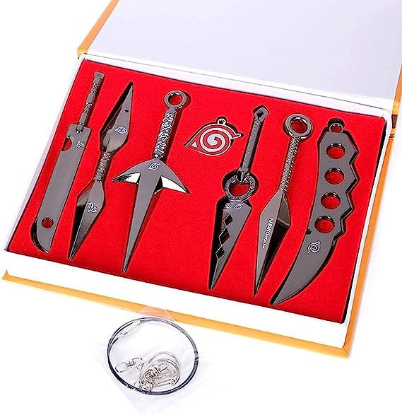 Naruto Ninja Sasuke Kakashi Suffering No Shuriken Weapon Set