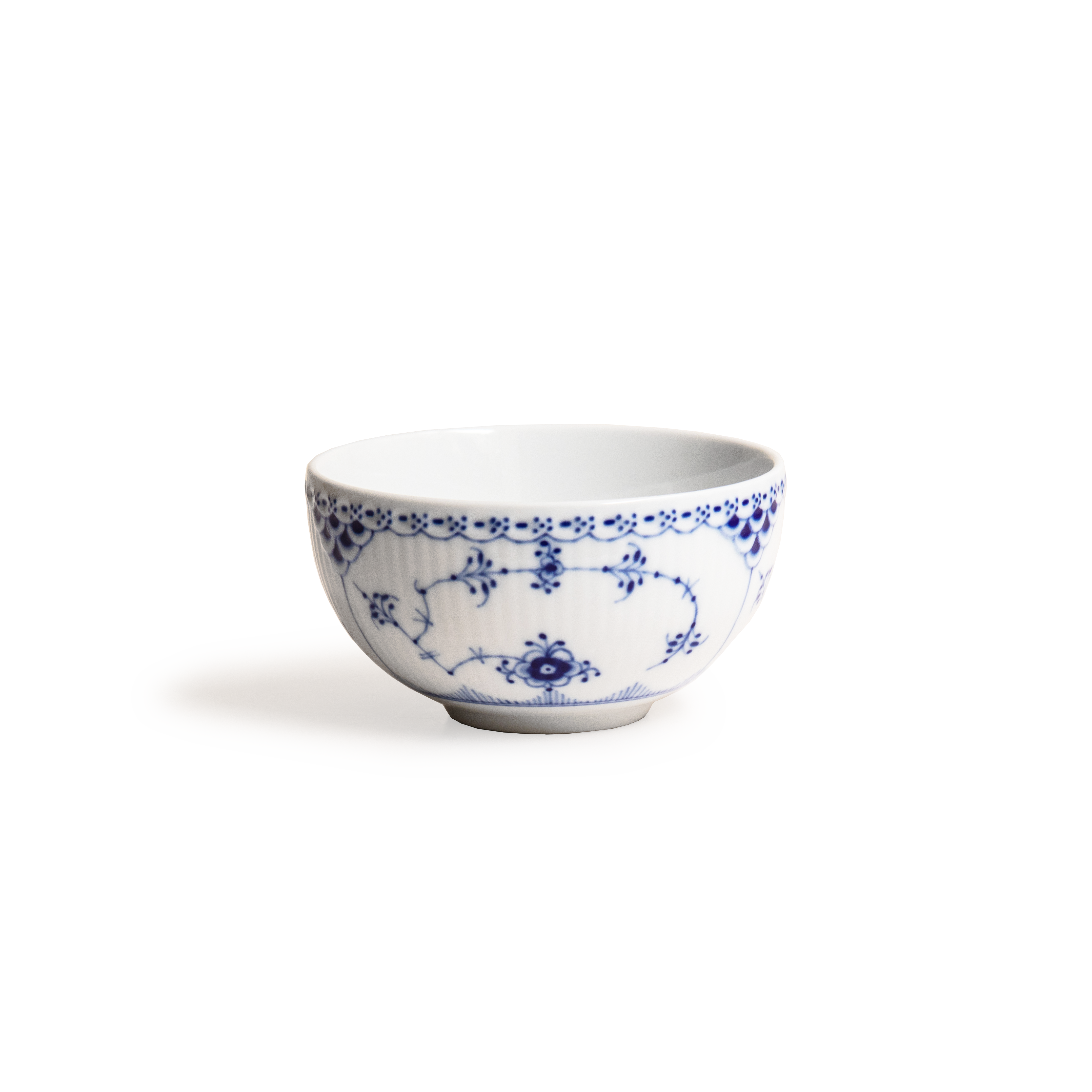 Blue Fluted Half Lace Bowl 35cl