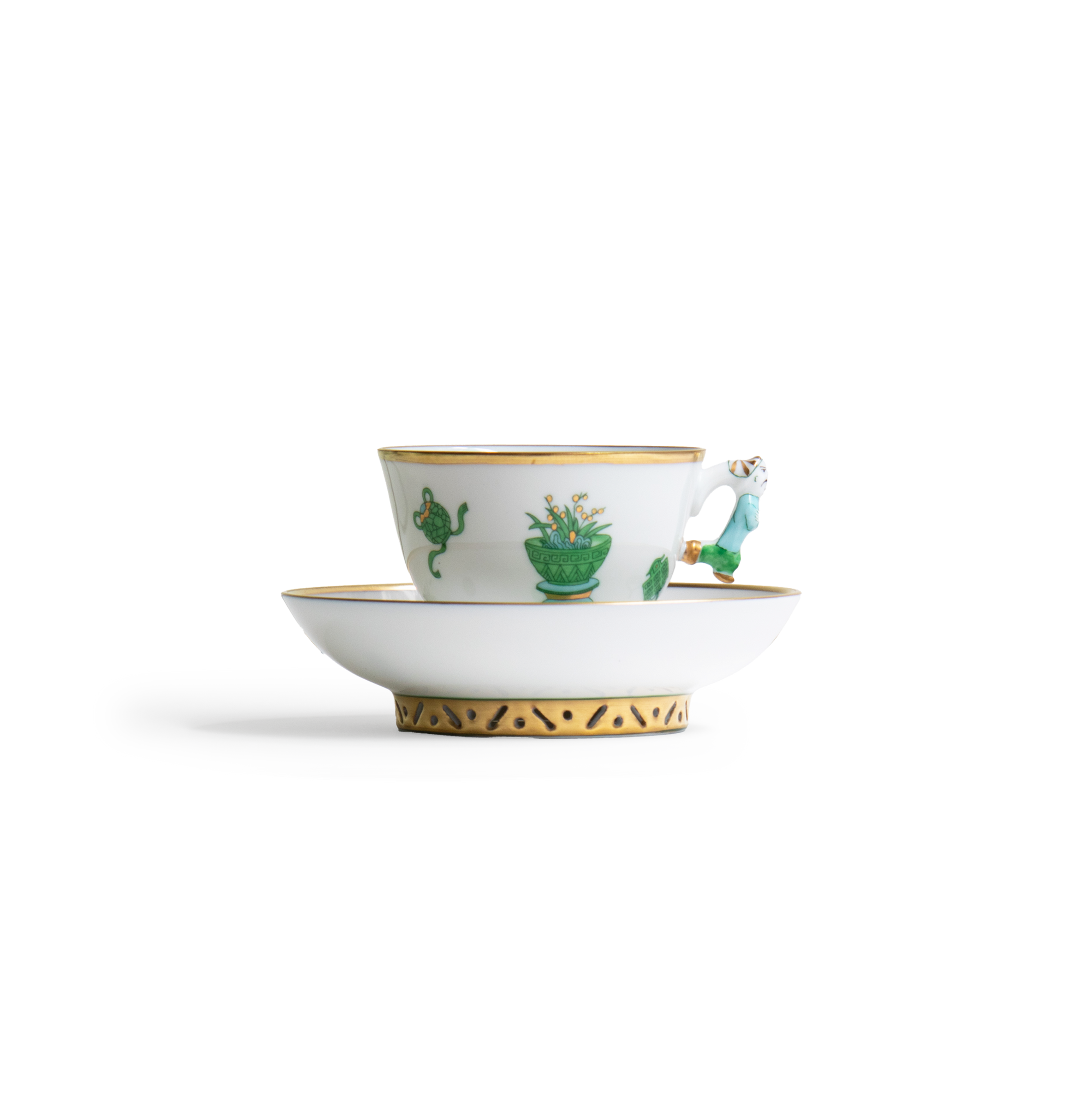 Topkapi Cup & Saucer, Mandarin knob