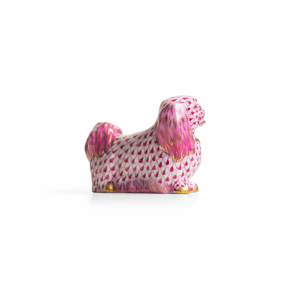 Thumbnail: Herend Vieux Pekinese palace dog Pink