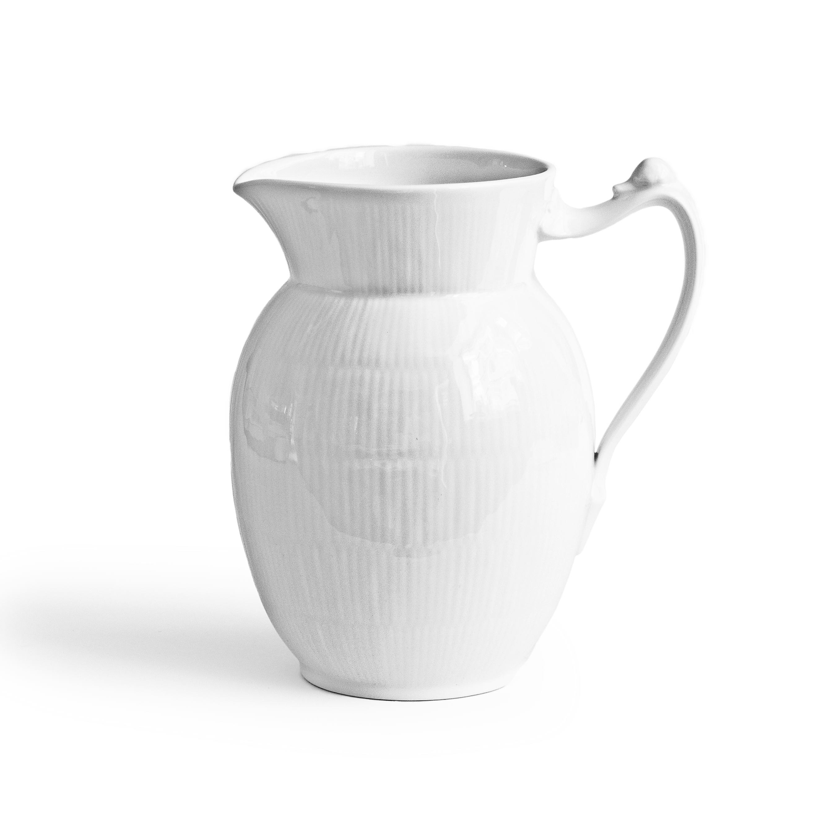 White Fluted Jug 170cl