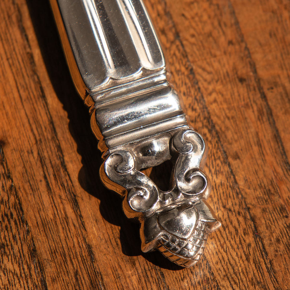 Thumbnail: Georg Jensen Sterling Silver Acorn Cake Knife 26.5cm by Johan Rode