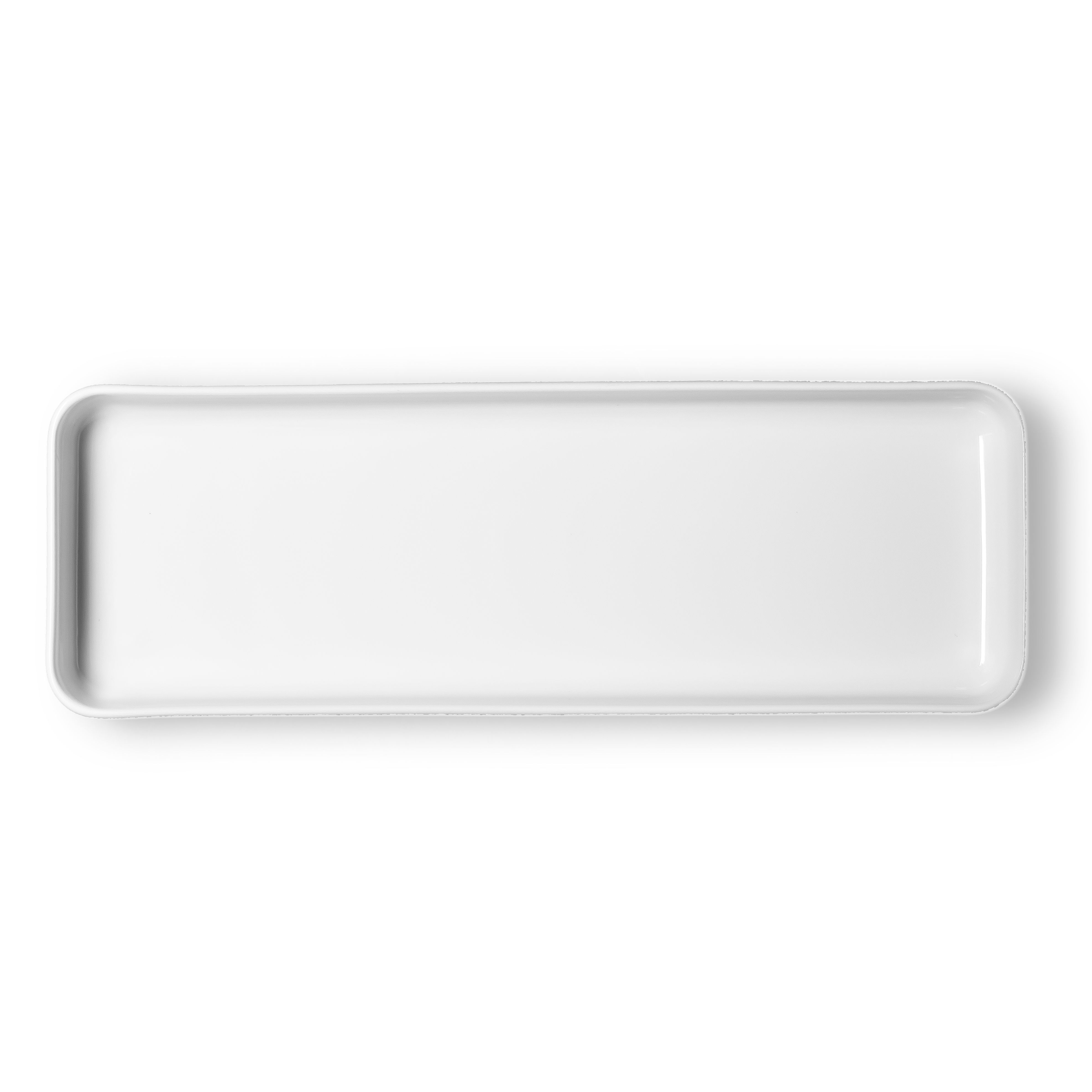 White Fluted Rectangular Dish 36cm
