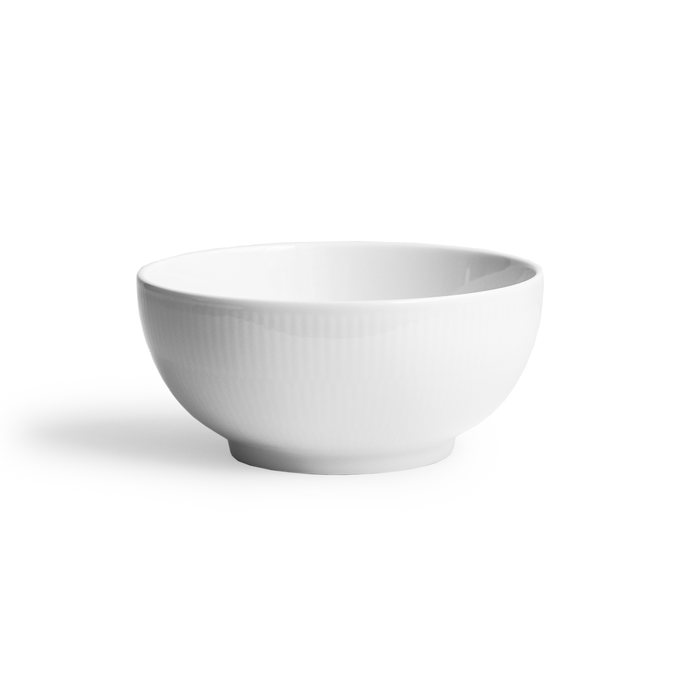 White Fluted Bowl 110cl La Maison Rose