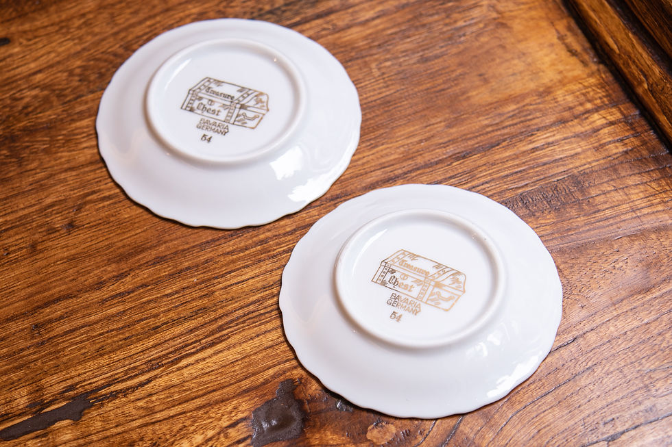 Thumbnail: Antique Treasure Chest First Love Butter Dish (Set of 2)