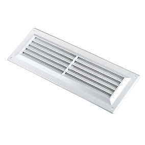 Ironcore Louvre Vent Plastic With Fixed Fly Screen