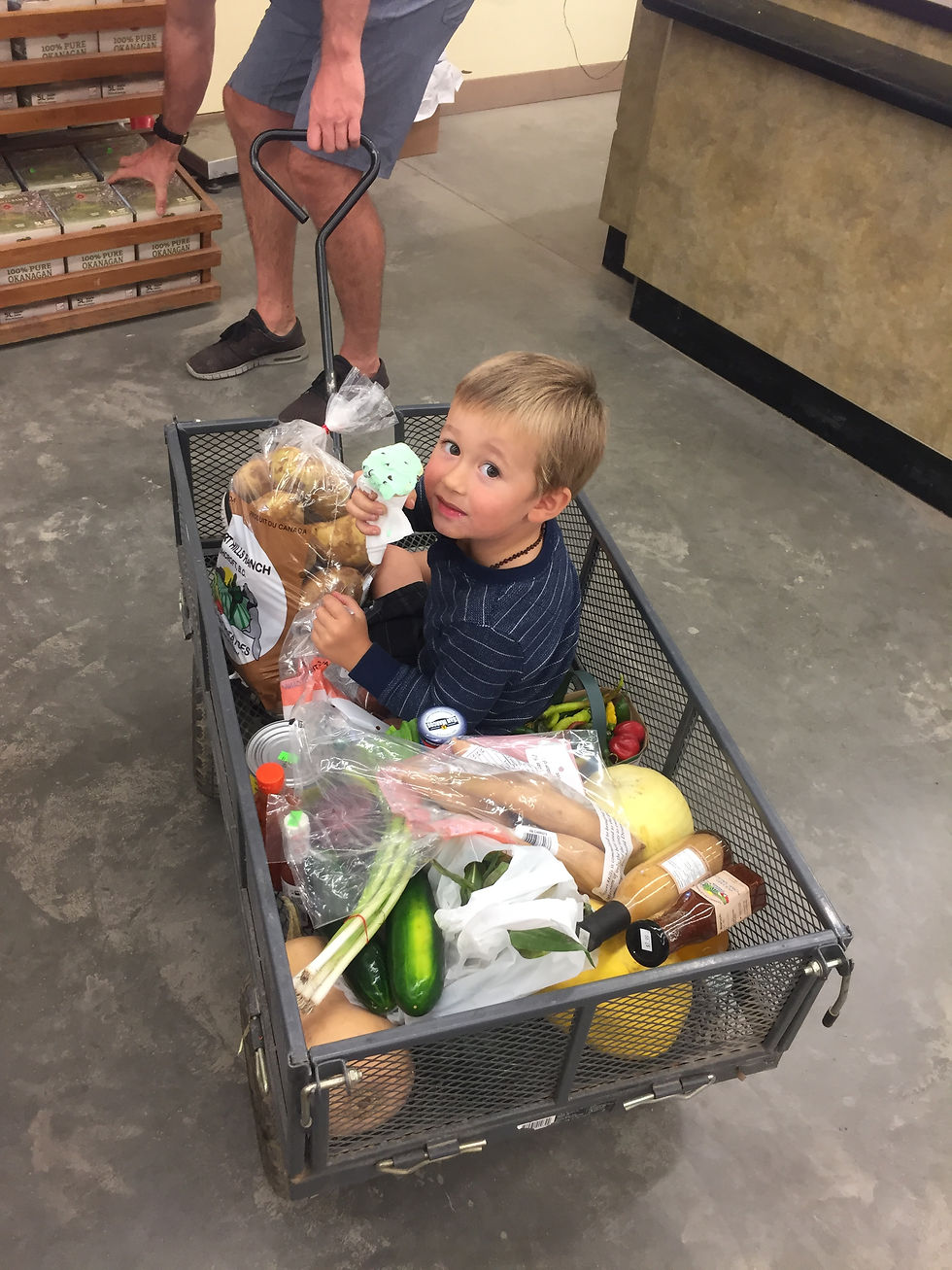 Jase with all the goodies!