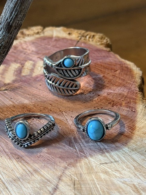 Turquoise Set of 3 Rings