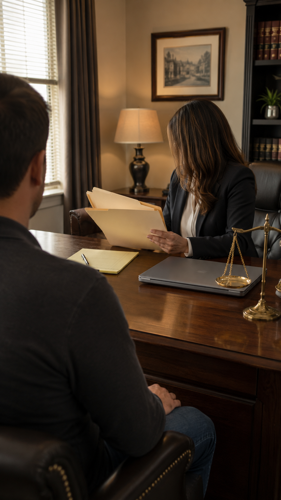 Attorney reviewing case documents involving a North Dakota felony DUI charge