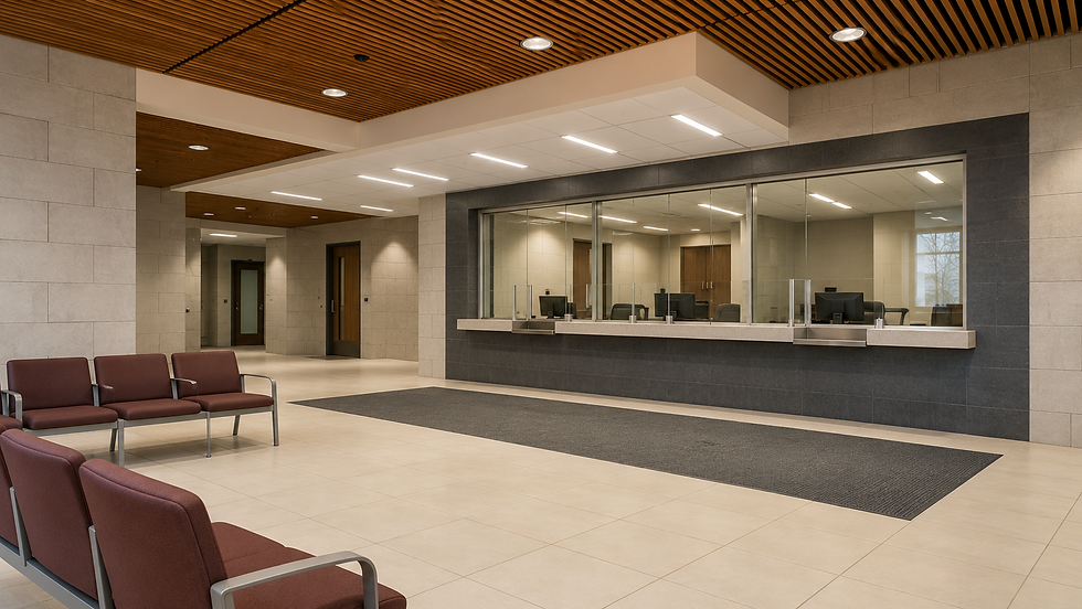 Generic Jail service counter representing where bail is posted in North Dakota.