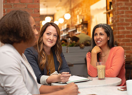 Four women dining