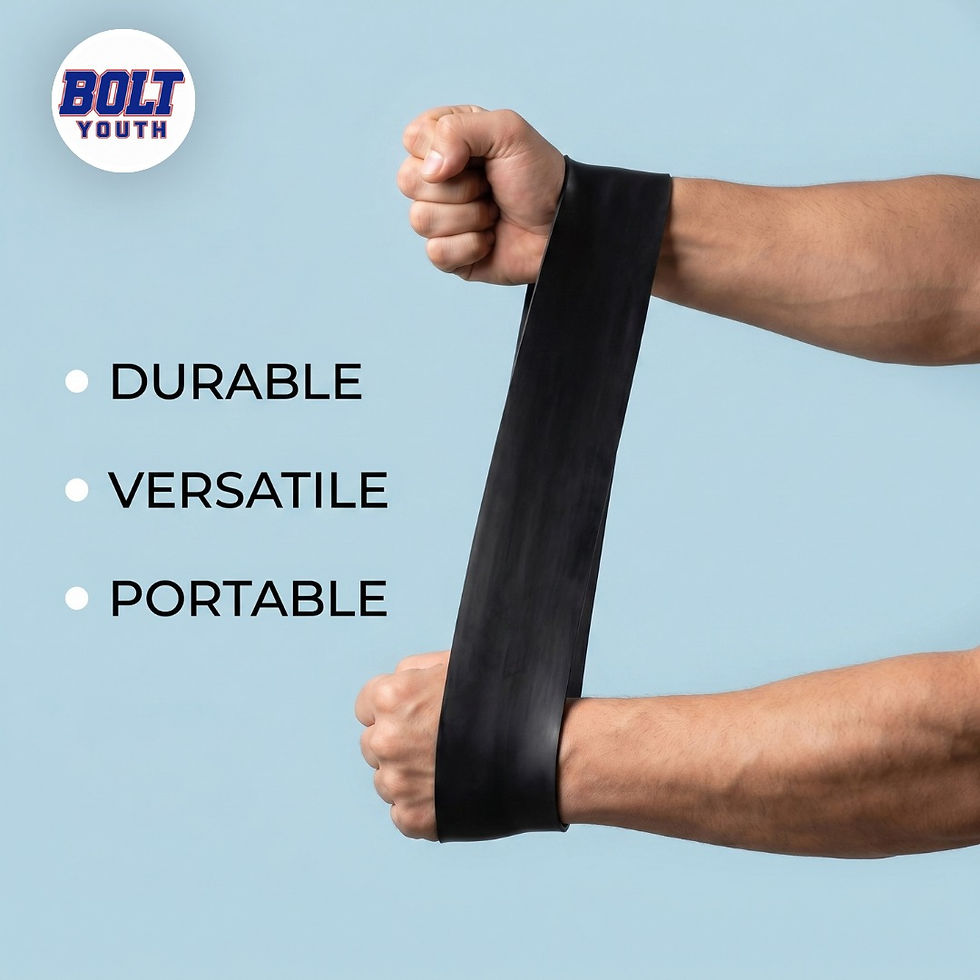 Thumbnail: BOLT YOUTH Resistance Bands for Exercise Mini Loop Band for Gym Toning Exercise 