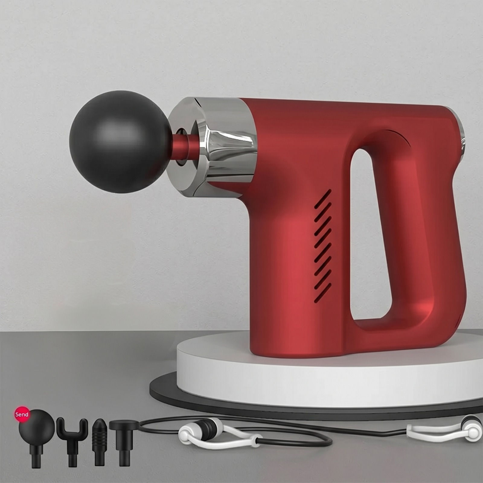 BOLT YOUTH Rechargeable Handheld Percussion Gun Massager Machine for Deep Tissue