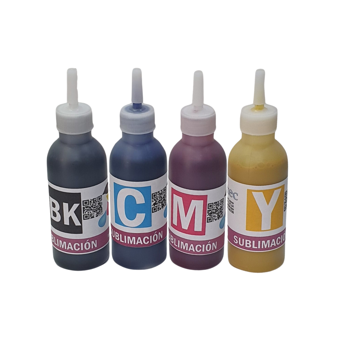 Tinta para Sublimación Negro, Cian, Magenta y Amarillo