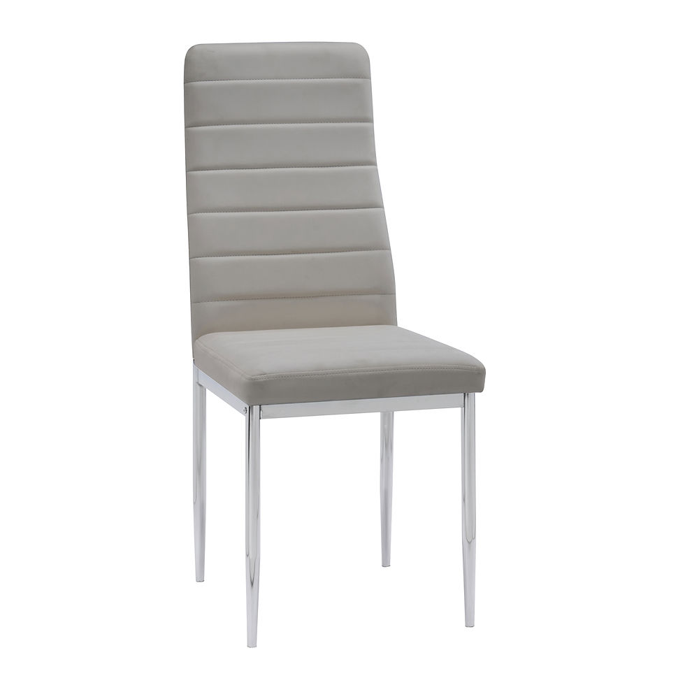 Thumbnail: D107 - Gray - Glass Table + 4 Chairs