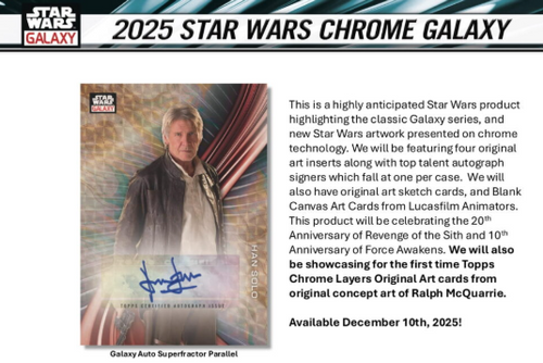 2025 TOPPS STAR WARS CHROME GALAXY HOBBY box #StarWars #スター