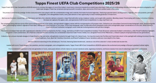 サムネイル： SOCCER 2025-26 TOPPS FINEST UEFA UCC HOBBY box #サッカー #トップス
