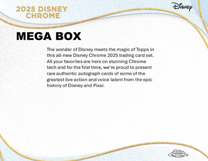 サムネイル： 2025 TOPPS DISNEY CHROME MEGA box #ディズニー #トップス