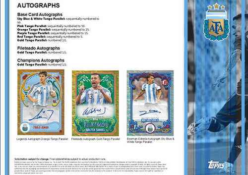 SOCCER 2023 TOPPS ARGENTINA FILETEADO SET Hobby Box #トップス