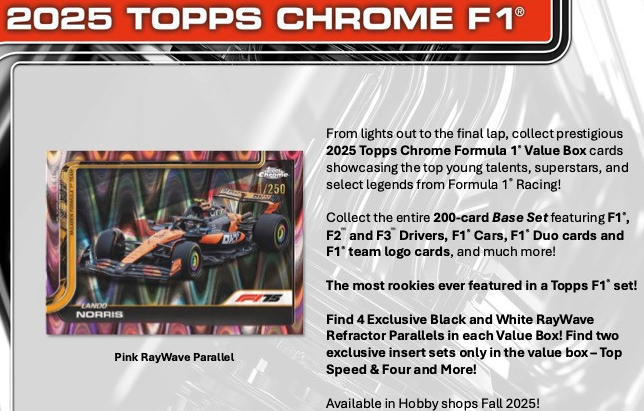 サムネイル： F1 2025 TOPPS CHROME Formula1 VALUE box #F1 #Formula1 #TOPPS #トップス