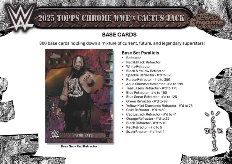 サムネイル： プロレス WWE 2025 TOPPS CHROME WWE x Cactus Jack box  #トップス