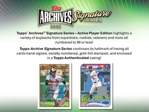 MLB 2025 TOPPS ARCHIVES SIGNATURE SERIES ACTIVE PLAYER box #大谷