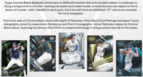 MLB 2026 TOPPS CHROME BLACK HOBBY BASEBALL box #大谷翔平 #村上宗隆