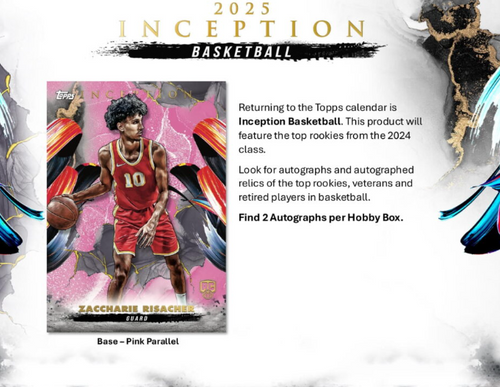 BASKETBALL 2024-25 TOPPS INCEPTION HOBBY box #NBA