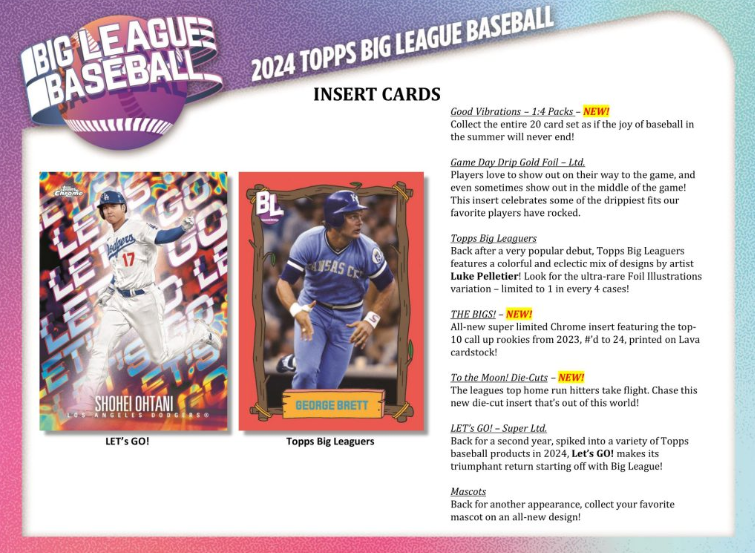 MLB 2024 TOPPS BIG LEAGUE HOBBY box 大谷翔平 野球カード BROG水道橋店