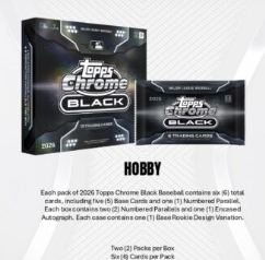 MLB 2026 TOPPS CHROME BLACK HOBBY BASEBALL box #大谷翔平 #村上宗隆