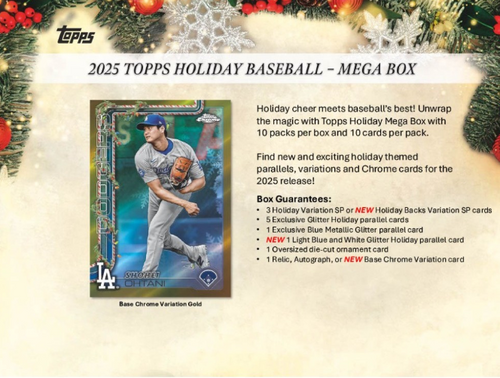 MLB 2025 TOPPS HOLIDAY MEGA HOBBY BASEBALL box #大谷翔平 #トップス