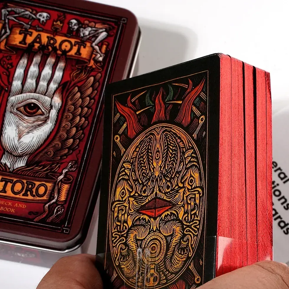 Miniatura: Del Toro Tarot em caixa de metal de lata, 78 peças de cartas