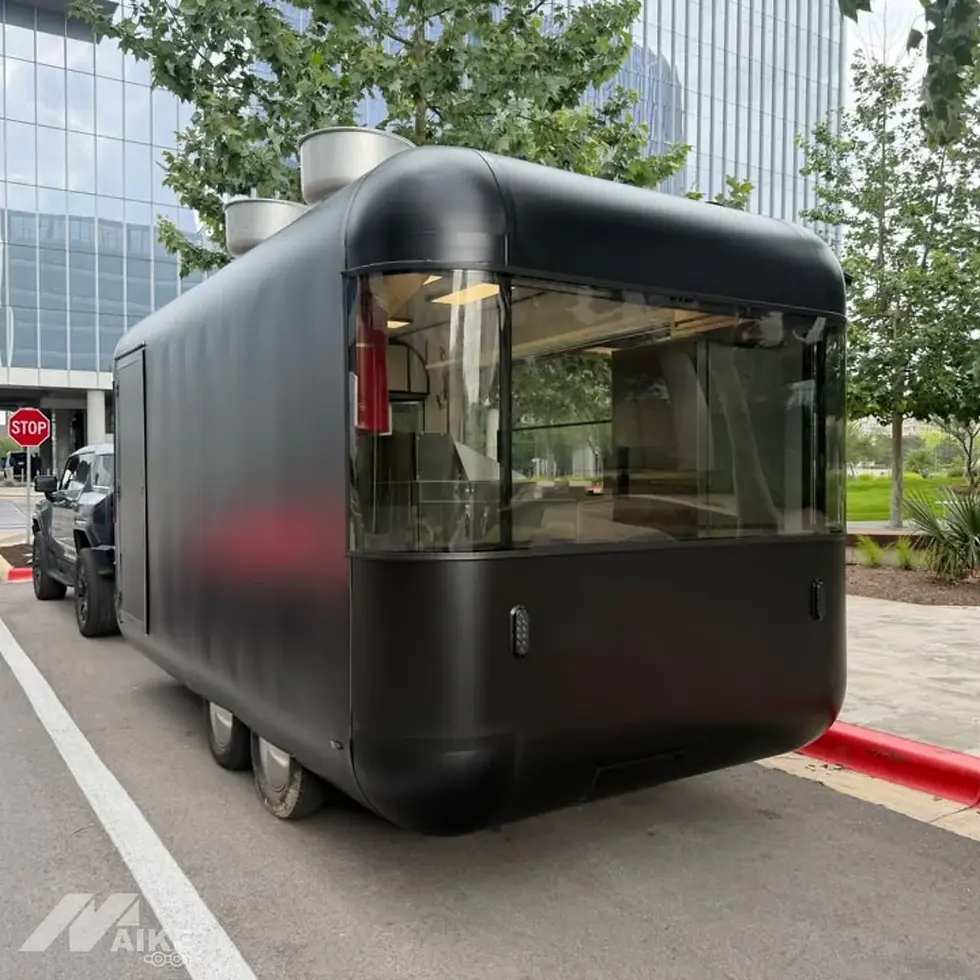 Thumbnail: Luxury Black Capsule Food Trailer Modern Mobile Kitchen for Coffee, Burgers