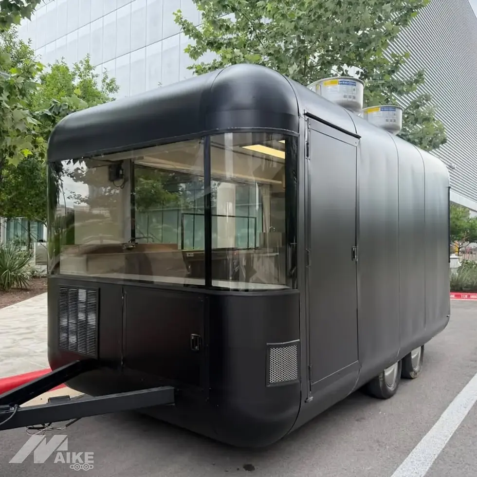 Thumbnail: Luxury Black Capsule Food Trailer Modern Mobile Kitchen for Coffee, Burgers