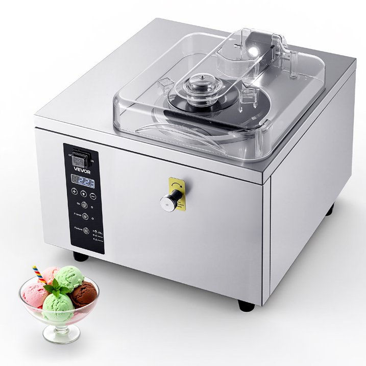 EVOR Commercial Hard Ice Cream Machine, 500W 1.32 Gal/Hour, Gelato Hard Serve