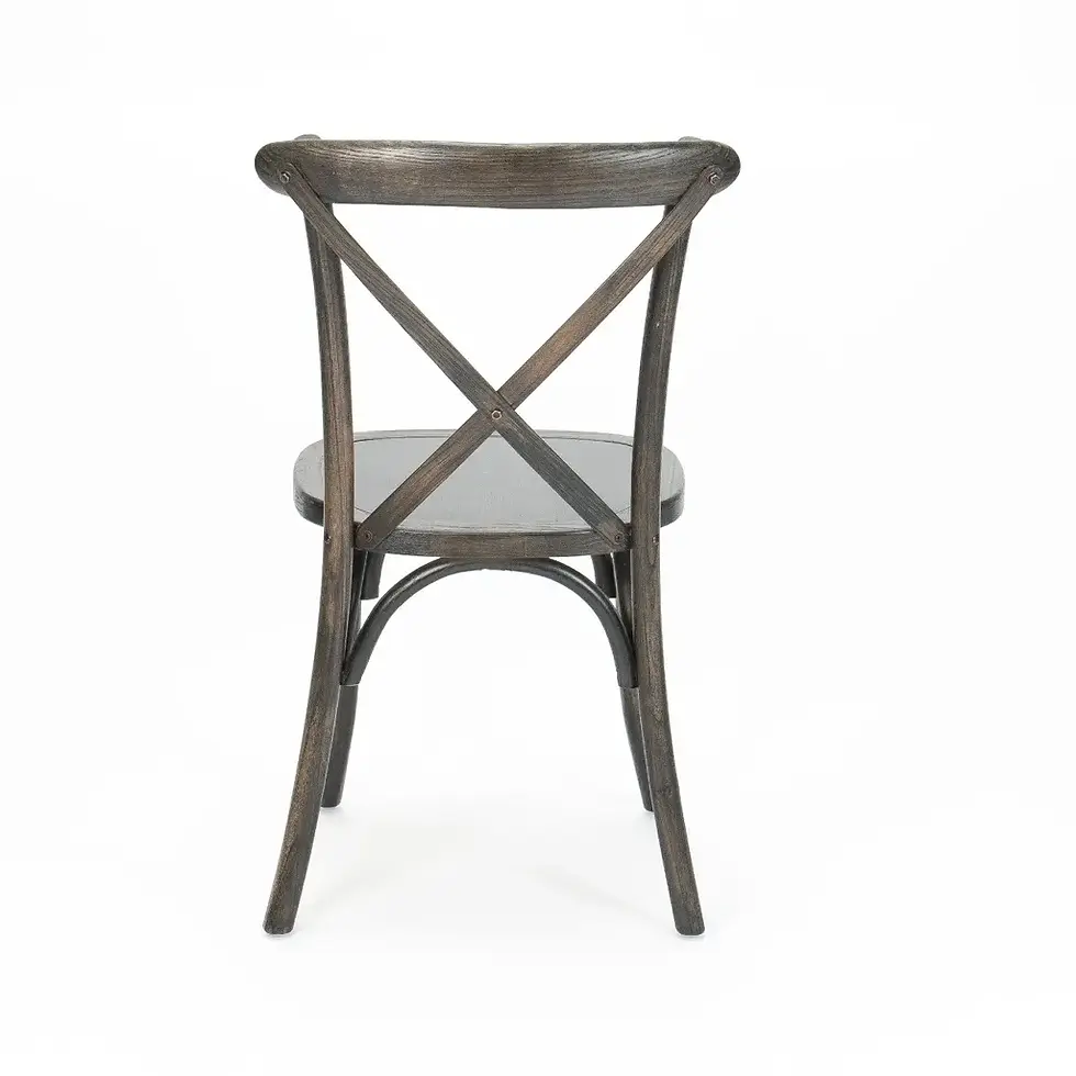 Thumbnail: Farmhouse Cross Back (X-back) Chair - Antiqued Black Grain