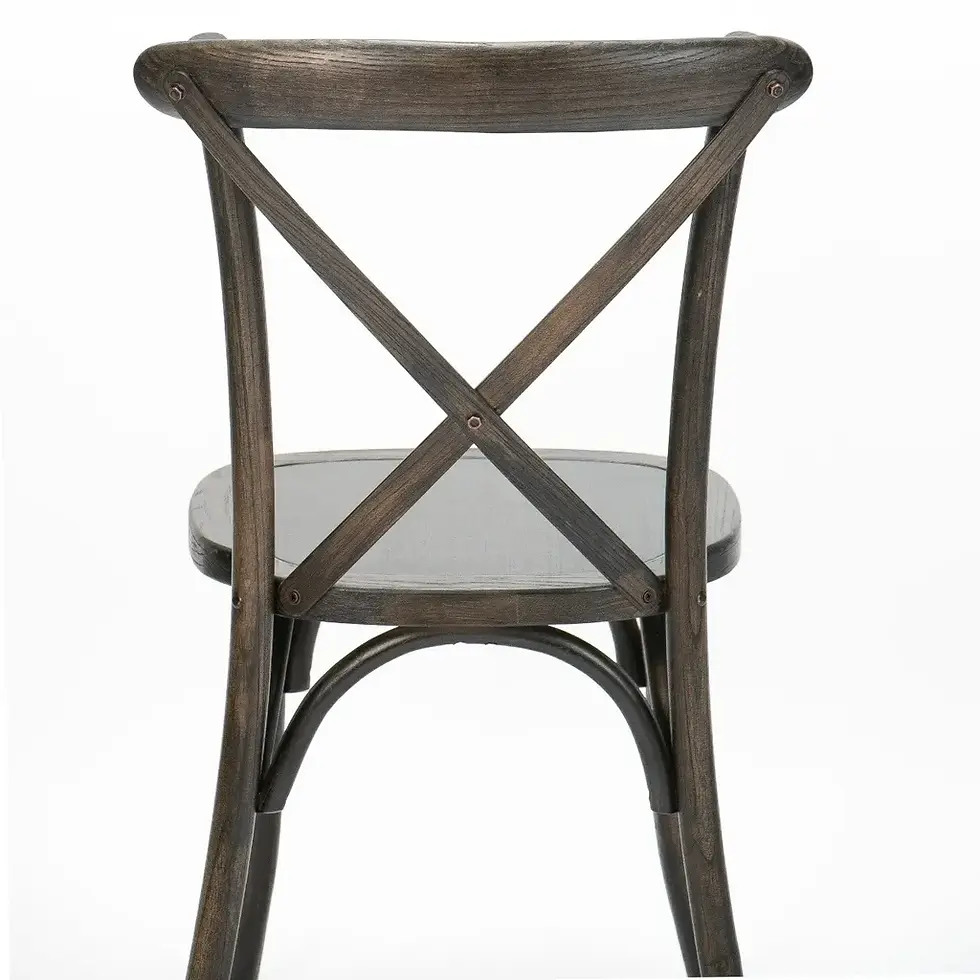 Thumbnail: Farmhouse Cross Back (X-back) Chair - Antiqued Black Grain