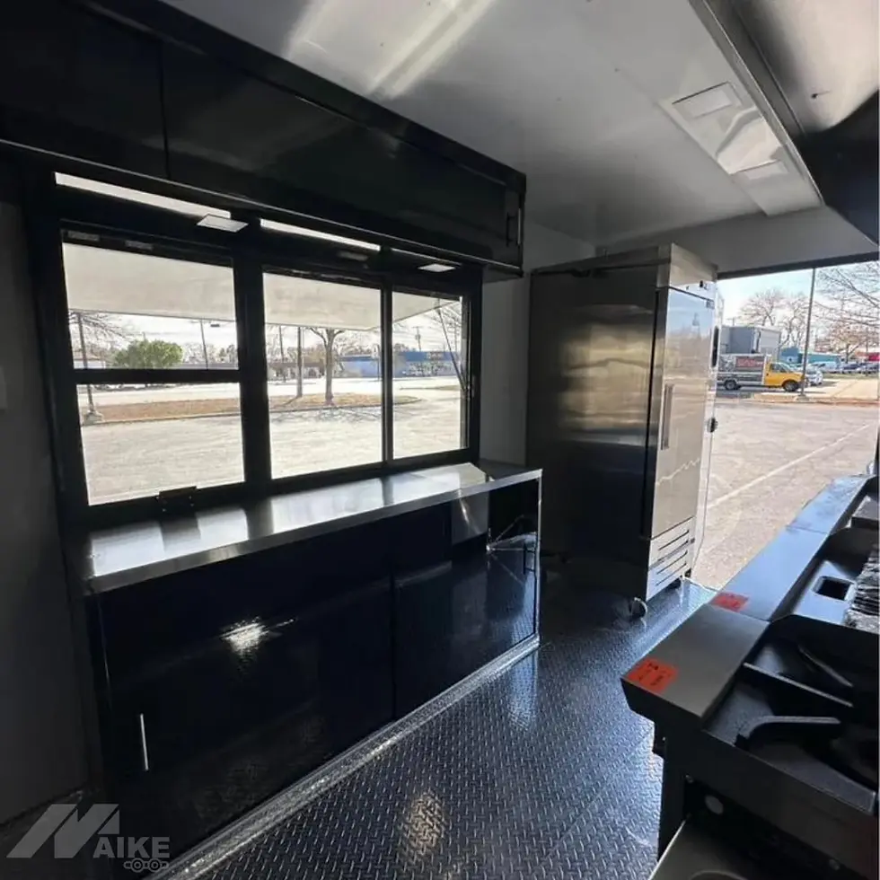 Thumbnail: Premium Black Food Trailer Mobile Kitchen Concession Trailer for BBQ, Burgers
