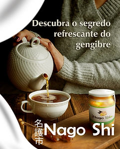 "Um gole deste chá de gengibre e você sentirá a energia natural fluindo."