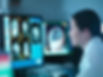 Doctor analyzing brain scan