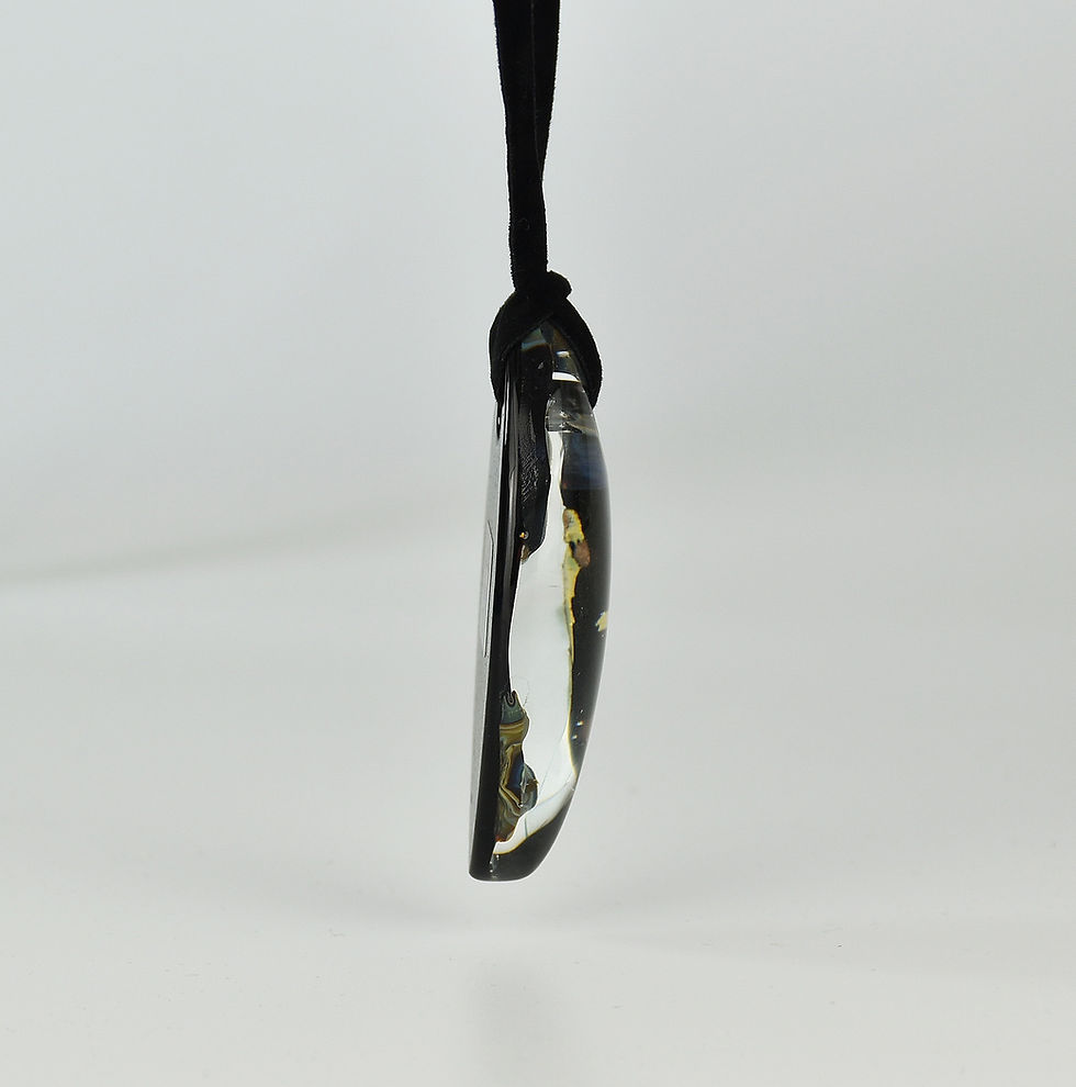 Miniatura: MURANO GLASS PENDANT MADE WITH MULTICOLORED GLASS AND GOLD FOIL