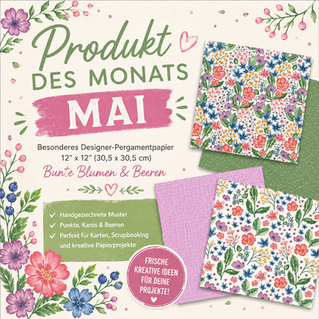 Produkt des Monats Mai: Besonderes Designer-Pergamentpapier Bunte Blumen & Beeren