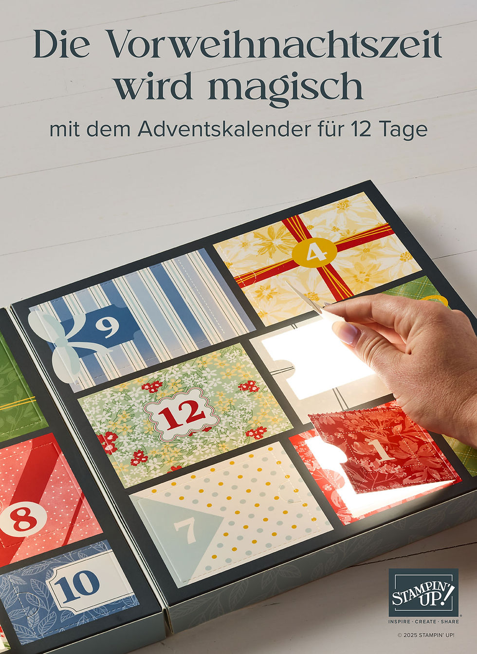 Adventskalender mit 12 Türchen