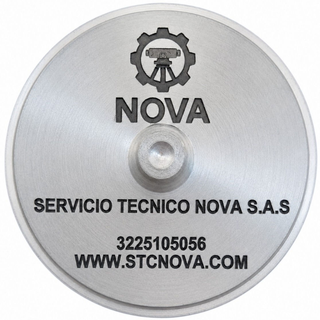 placa en aluminio grabado a laser