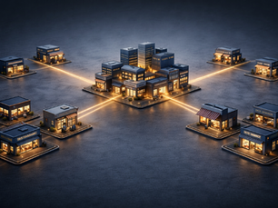 Syndicate Model Image - multiple businesses tying into a single entity