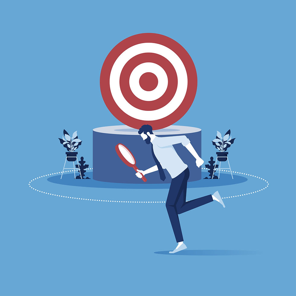 CEO running around trying to find the target